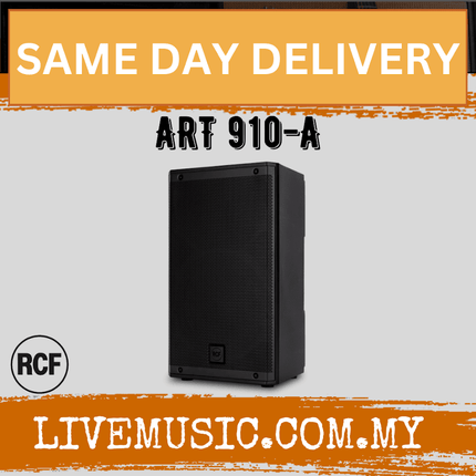 RCF ART 910-A 10" 2100W 2-Way Active Speaker With Speaker Stand And Cable - Each / Pair ( ART910A / 910A / ART )