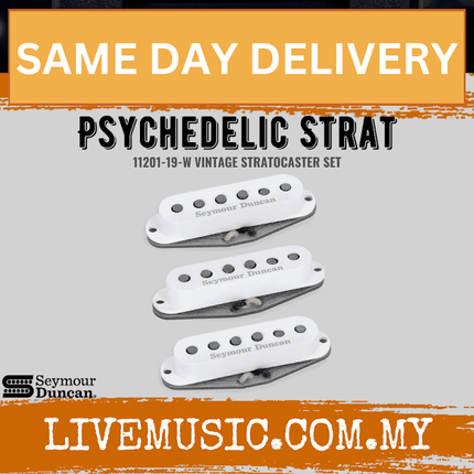 Seymour Duncan 11201-19-W Psychedelic Strat Guitar Pickup Set, White
