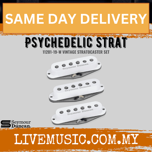 Seymour Duncan 11201-19-W Psychedelic Strat Guitar Pickup Set, White
