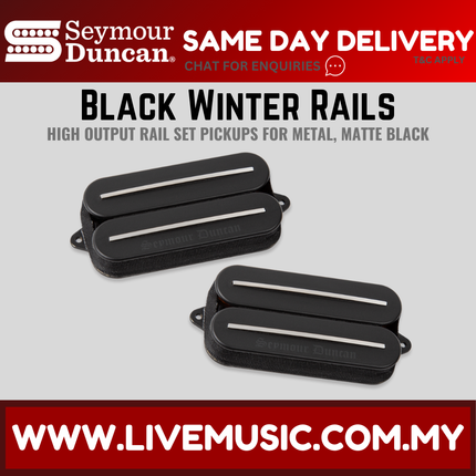 Seymour Duncan Black Winter Rails 7-string Humbucker Pickup Set