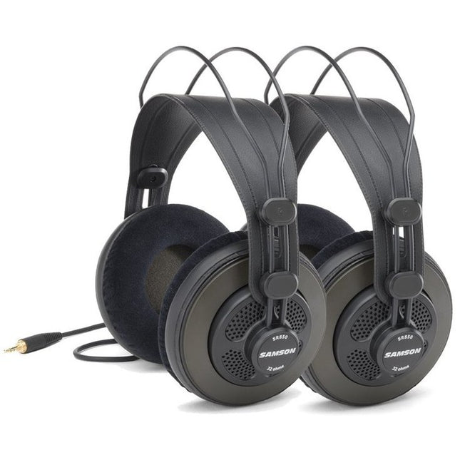 Samson SR850 - Semi-Open Studio Headphones, 2-Pack (SR-850/SR 850)