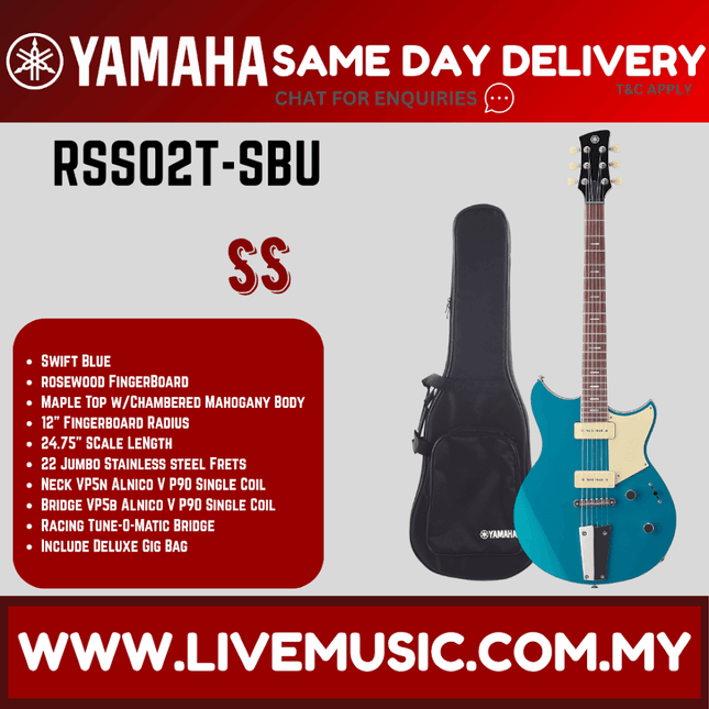 Yamaha Revstar Standard RSS02T Electric Guitar - Swift Blue ( RSS02T / RSS 02T )