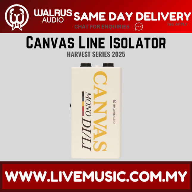 Walrus Audio CanvasLine Isolator guitar effects pedal, cream enclosure with black knobs