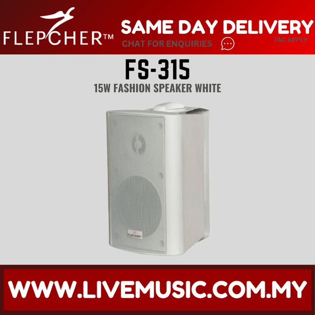Flepcher FS-315 Fashion Speaker - White ( FS315 / FS 315 )