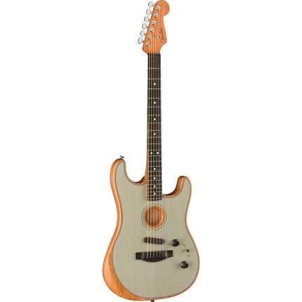 Fender American Acoustasonic Stratocaster Ebony Fretboard with Bag - Transparent Sonic Blue