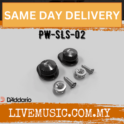 D'Addario PW-SLS-02 Planet Waves Universal Strap Lock System - Nickel (PWSLS02/PWSLS-02/DAddario)