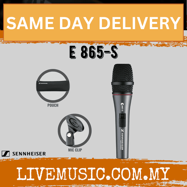 Sennheiser E 865-S Handheld Condenser Microphone with On/Off Switch ( E865S / E-865S )