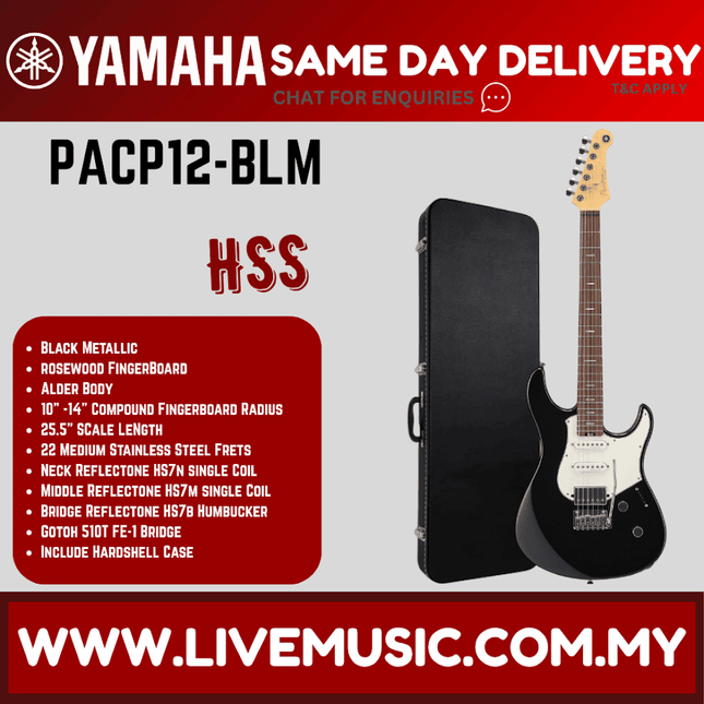 Yamaha PACP12 Pacifica Professional Electric Guitar - Black Metallic ( PACP 12 / PACP-12 )