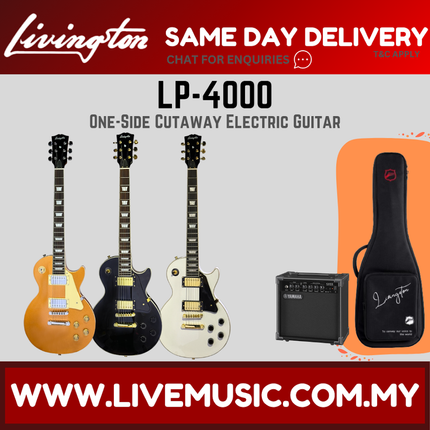 Livingston LP-4000 Les Paul Body HH Electric Guitar w/GA15II Amplifier Rosewood Fretboard - ( LP4000 LP 4000 )