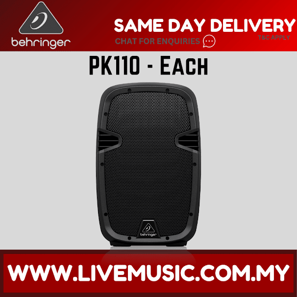 Black 10-inch PA speaker with rear grille and vented side panels