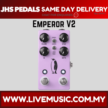 JHS Emperor V2 Chorus/Vibrato Guitar Effects Pedal with Tap Tempo