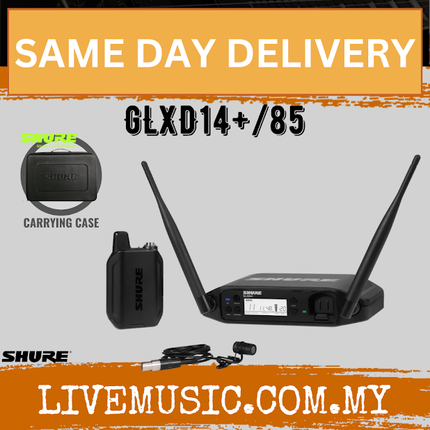 Shure GLXD14+/85 Digital Wireless Presenter System with WL185 Lavalier Microphone w/Case ( GLXD14+ / WL85 )