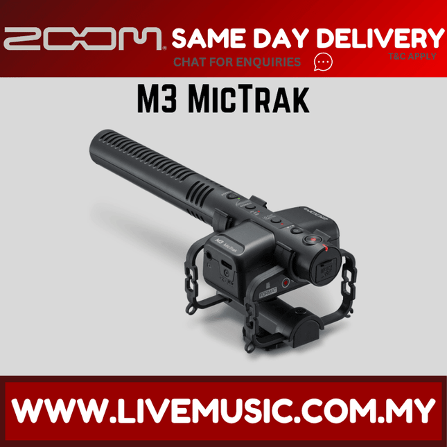 Zoom M3 MicTrak 2-channel 32-bit Shotgun Mic Recorder ( M-3 / M 3 )