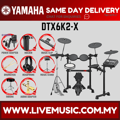 Yamaha DTX6K2-X 5-piece Electronic Drum Set w/accessories ( DTX6K2 X / DTX6K2X )