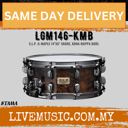 TAMA LGM146-KMB 6x14inch SLP G-Maple Snare Drum, Kona Mappa Burl ( LGM146 KMB / LGM146KMB )