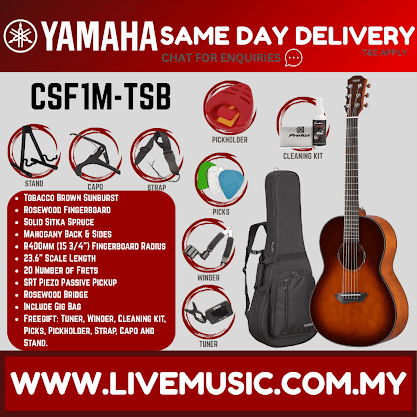 Yamaha CSF1M Compact Folk 6-string Acoustic-Electric Guitar - ( CSF-1M CSF 1M )