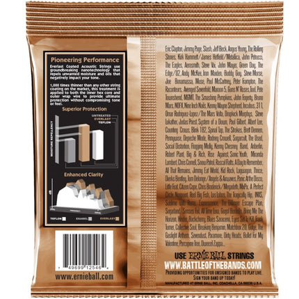 Ernie Ball 2546 Acoustic Gtr Strings Coated Phosphor Bronze Medium Light (12-54/EB2546)