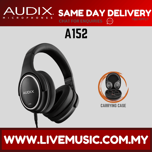Audix A152 Closed-Back, Over-Ear Studio Reference Headphones with Extended Bass ( A-152 / A 152 )
