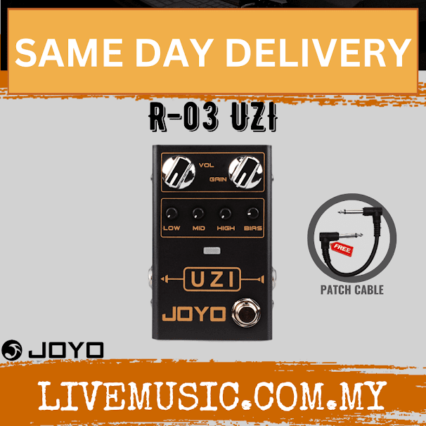 Joyo R-03 UZI High Gain Distortion Electric Guitar Effects Pedal for Heavy Metal Music ( R03 / R 03 )