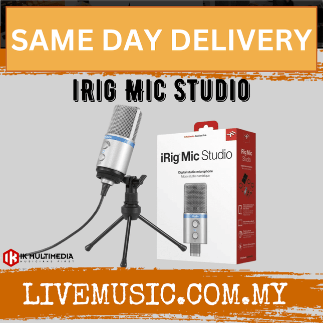 IK Multimedia iRig Mic Studio - Compact Studio Digital microphone - Silver