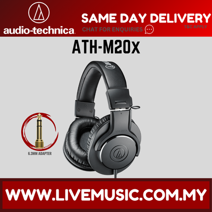 Audio Technica ATH-M20x Professional Monitor Headphone ( M20x / ATHM20x)