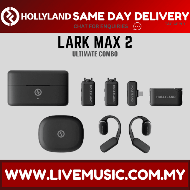 Hollyland Lark Max 2 Ultimate Combo Wireless Monitoring Microphone ( MAX2 / MAX-2 )