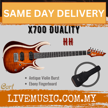 Cort X Series X700 Duality Electric Guitar Ebony Fretboard with Bag - Antique Violin Burst (X-700 X 700)