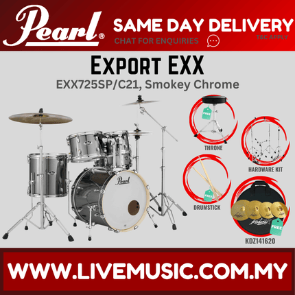 Pearl Export EXX 5-Piece Drum Set with KDZ141620 Cymbals Set ( EXX725SP/C )