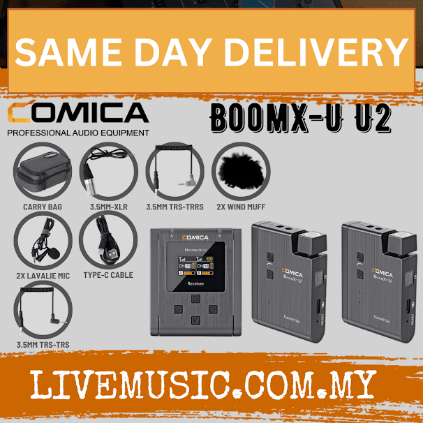 Comica Audio Boom X BOOMX-U U2 2 Person Compact Wireless Microphone (BoomX-U-U2)