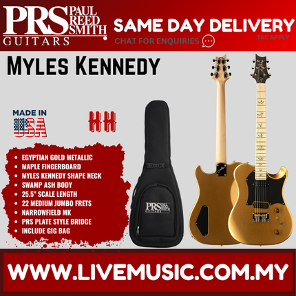 PRS Myles Kennedy Electric Guitar, Egyptian Gold Metallic