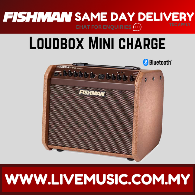 Fishman Loudbox Mini Charge - 60 Watt Acoustic Guitar Amplifier with Built-In Battery
