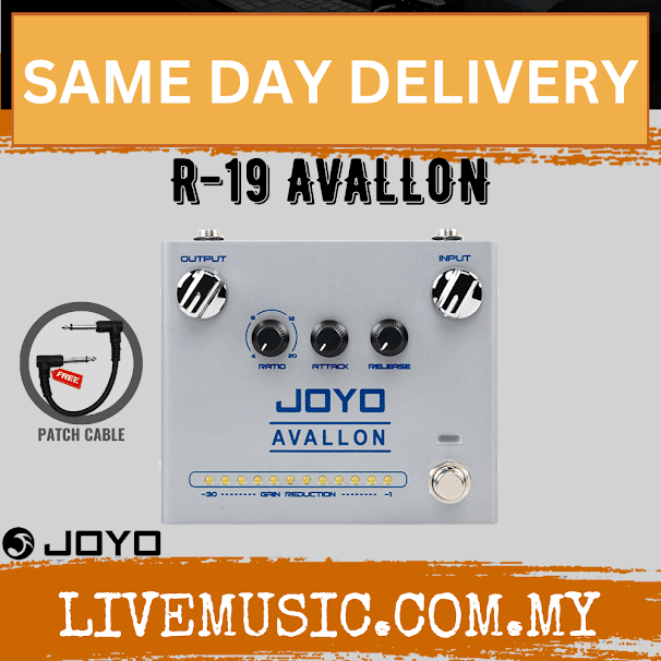 JOYO R-19 Avallon Classic Compressor Electric Guitar Effect Pedal With Gain Decay Indicator ( R19 / R 19 )