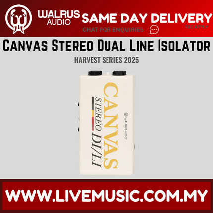 Walrus Audio Canvas Stereo Dual Line Isolator Guitar Effects Pedal, Harvest Series 2025
