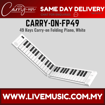 Blackstar CARRY-ON-FP49 Portable Folding Piano 49 Keys - White ( CARRYONFP49 )