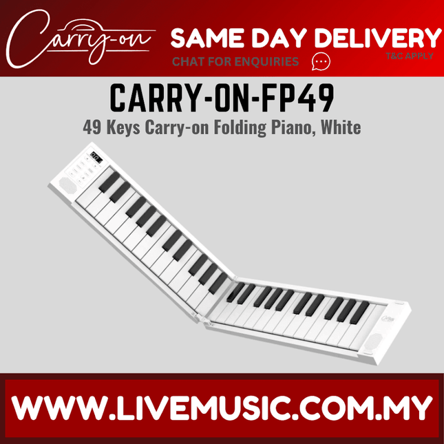 Blackstar CARRY-ON-FP49 Portable Folding Piano 49 Keys - White / Black