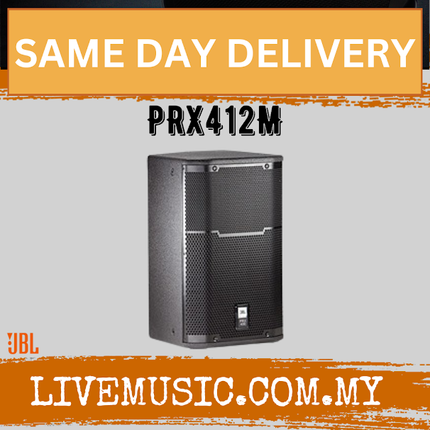 JBL PRX412M 1200W 12 inch Passive Speaker - Black - Each / Pair ( PRX-412M / PRX 412M )