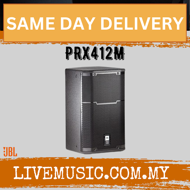 JBL PRX412M 1200W 12 inch Passive Speaker - Black - Each / Pair ( PRX-412M / PRX 412M )