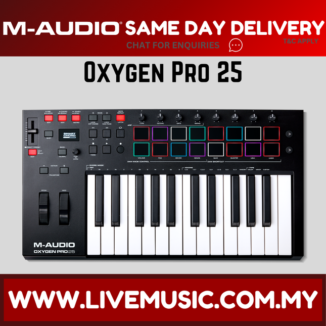 M-Audio Oxygen Pro 25 25-key Keyboard Controller (Oxygen-Pro-25/Oxygen25)