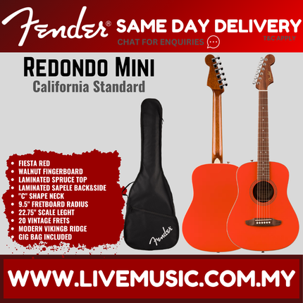 Fender California Standard Redondo Mini Guitar w/Bag