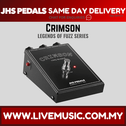 JHS Legends of Fuzz Series Crimson Guitar Effects Pedal