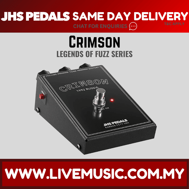 JHS Legends of Fuzz Series Crimson Guitar Effects Pedal