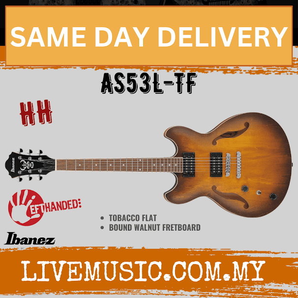 Ibanez Artcore AS53L-TF Left-Handed Electric Guitar ( AS53L TF / AS53LTF )