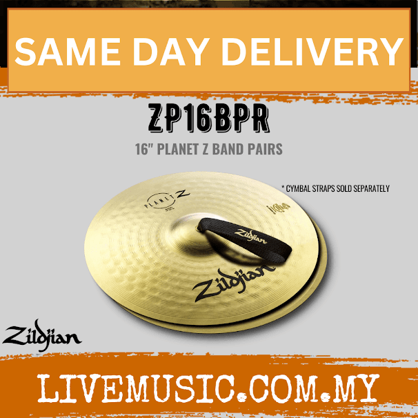 Zildjian ZP16BPR 16” Planet Z Band Pair Cymbals (ZP16BPR / ZP16BPR)