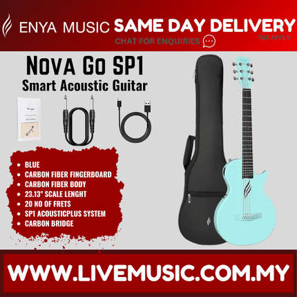 Enya Nova Go Guitar SP1 Carbon Fiber Acoustic-Electric Guitar - Blue ( NOVAGO-SP1 / NOVAGO SP1 / NOVAGOSP1 )