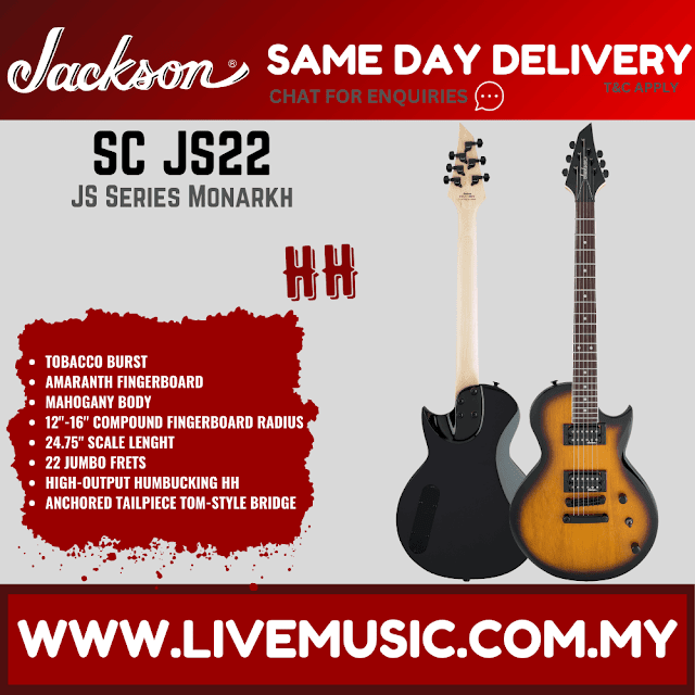 Jackson JS22 SC - JS Series Monarkh Electric Guitar - Tobacco Burst (JS22 / JS 22)
