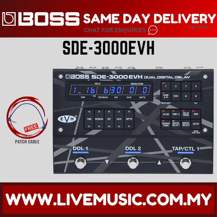 Boss SDE-3000EVH Dual Digital Delay Effect Pedal ( SDE3000EVH / SDE 3000EVH )