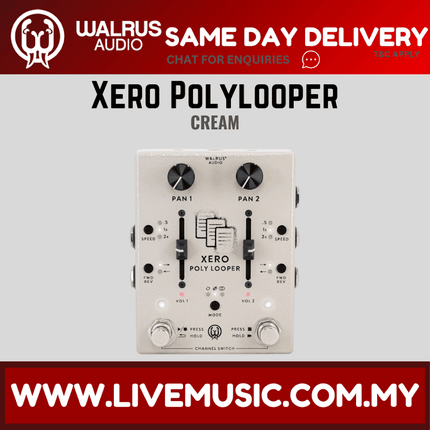 Walrus Audio Xero Polylooper Guitar Pedal, Cream ( Polylooper )