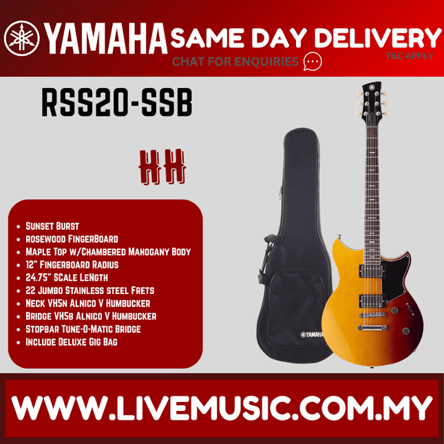 Yamaha Revstar Standard RSS20 Electric Guitar - Sunset Burst ( RSS20 / RSS 20 )