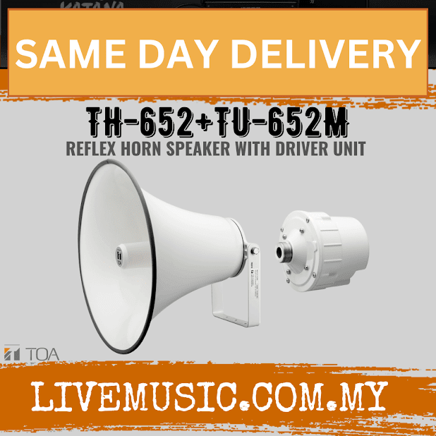 TOA TH-652 Reflex Horn Speaker with TU-652M Driver Unit - 50W 100V/70V ( TH652 / TU652M )