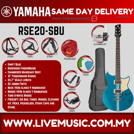 Yamaha Revstar Element RSE20 Electric Guitar - Swift Blue ( RSE-20 / RSE 20 )